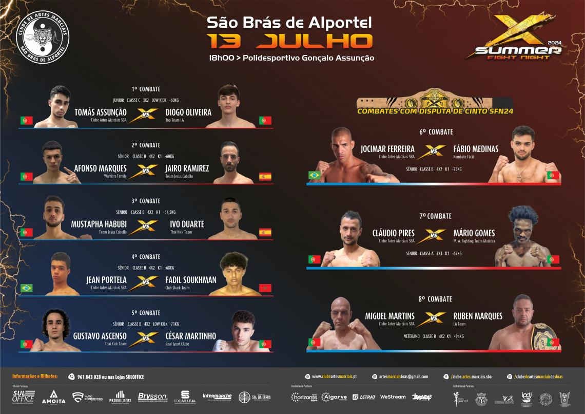 Grelha Oficial do Summer Fight Night 2024