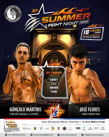 Combate nº 10, GONÇALO MARTINS VS JOSÉ FLORES, SENIOR, 73 Kg, Assaltos: 3 X 2, Classe: C, Disciplina: LOW KICK