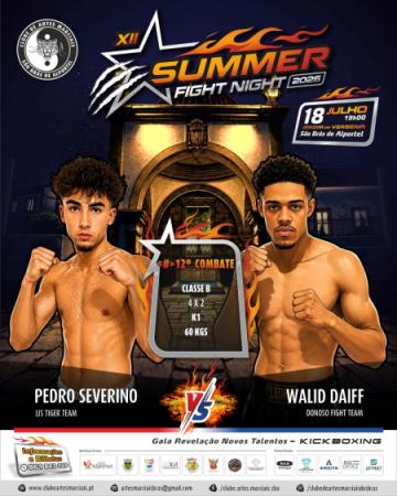 Combate nº 12, PEDRO SEVERINO VS WALID DAIFF, SENIOR, 60KGS, Assaltos: 4 X 2, Classe: B, Disciplina: K1
