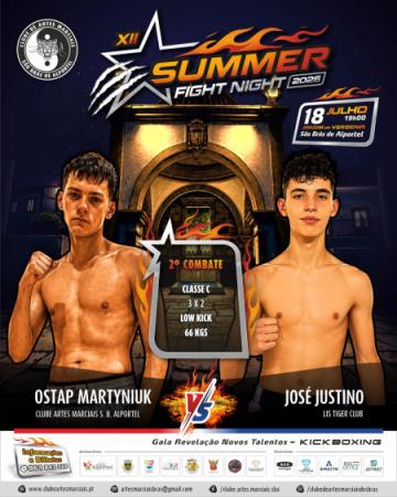 Combate nº 2, OSTAP MARTYNIUK VS JOSÉ JUSTINO, JUNIOR, 66KGS, Assaltos: 3 X 2, Classe: C, Disciplina: LOW KICK